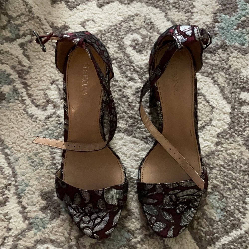 Merona floral heels